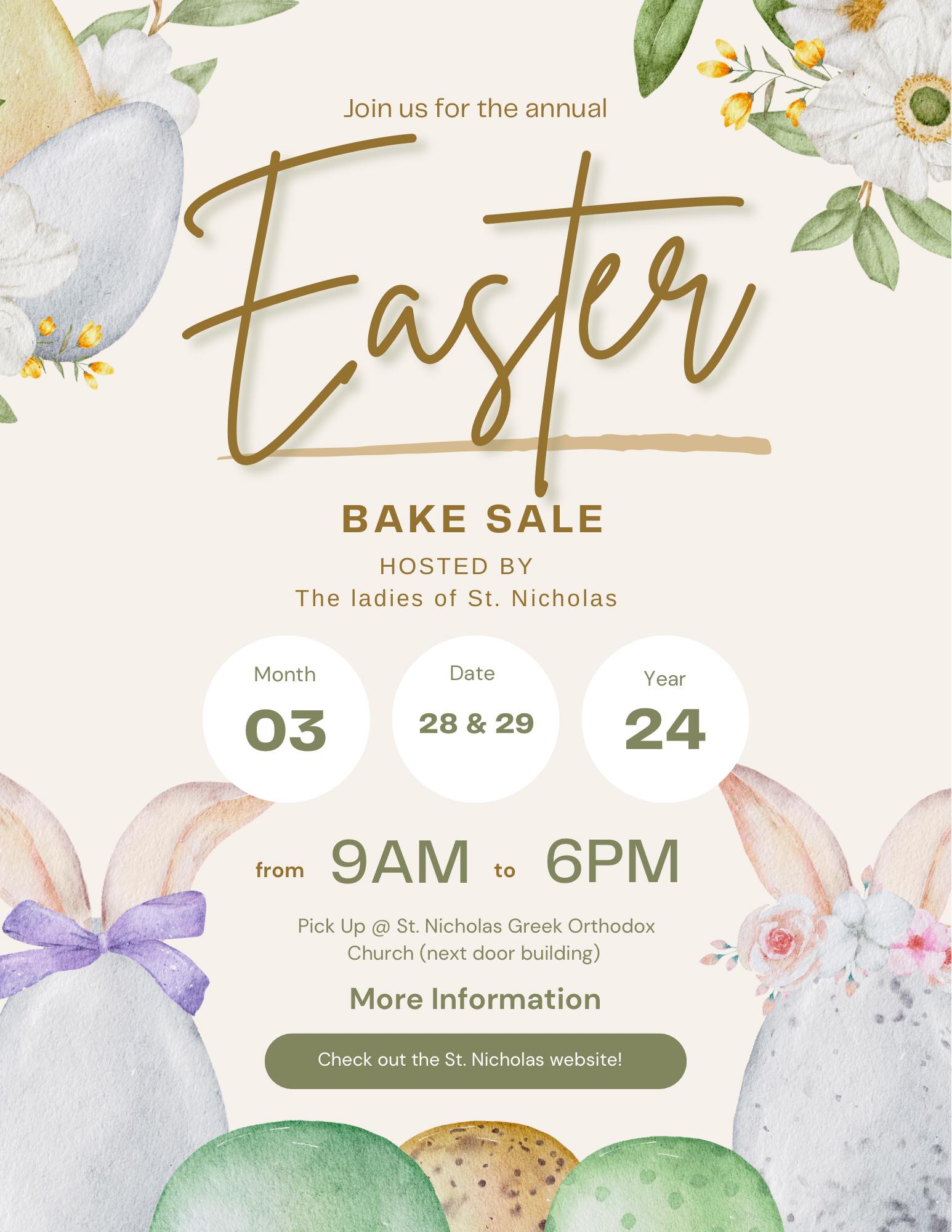 Easter Bake Sale